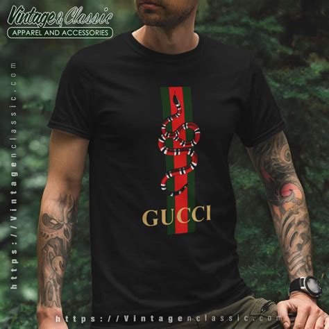 white Gucci shirt with snake